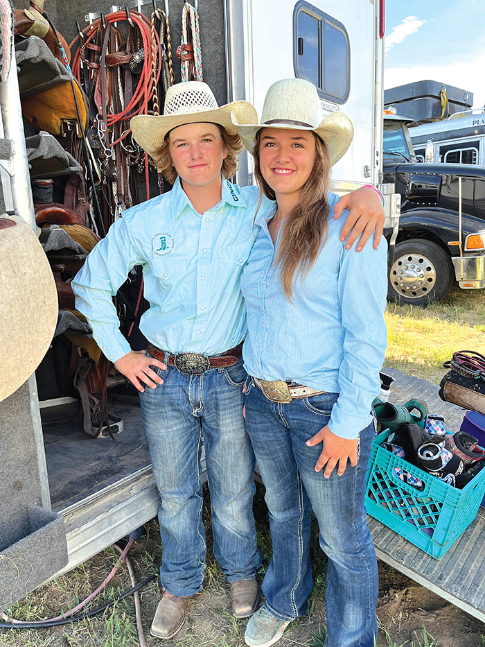 Drydan and Sheradyn Griffith from Stockholm were two of the competitors from the local area who went to Wyoming for high school rodeo finals.<br />
